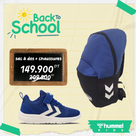 Pack rentrée: Basket Lifestyle enfant Pace Jr - Bleu+ sac à dos Enfant (26-39)212381-7788