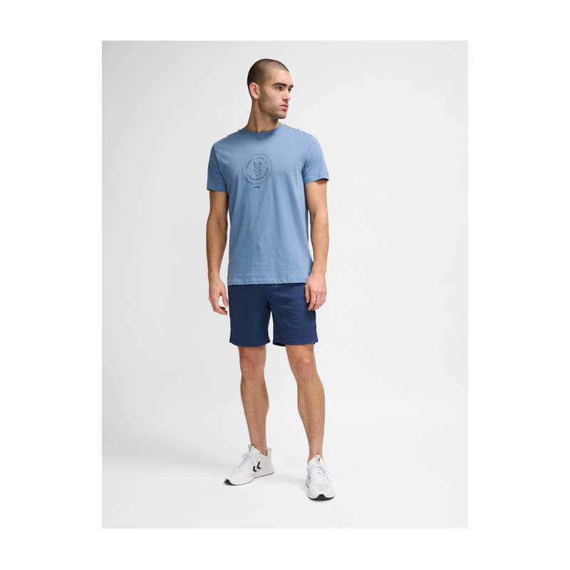 Hmlactive Circle Co Tee S/s - Bleu Tee-shirts Homme224521-4250