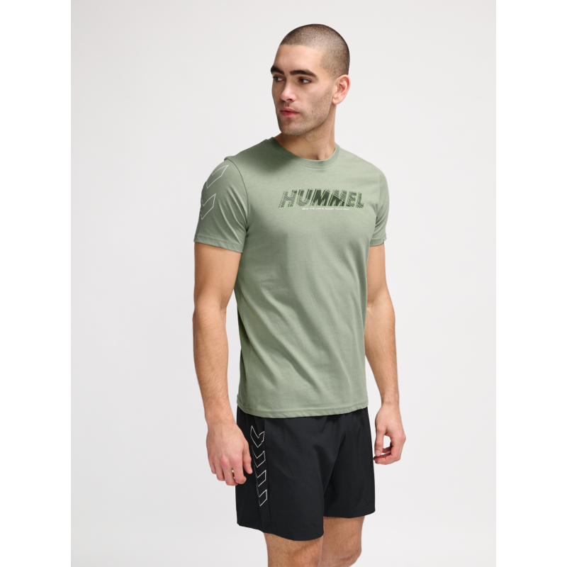 T-shirt Hmlte Effort Cotton - Vert Tee-shirts Homme223842-6092