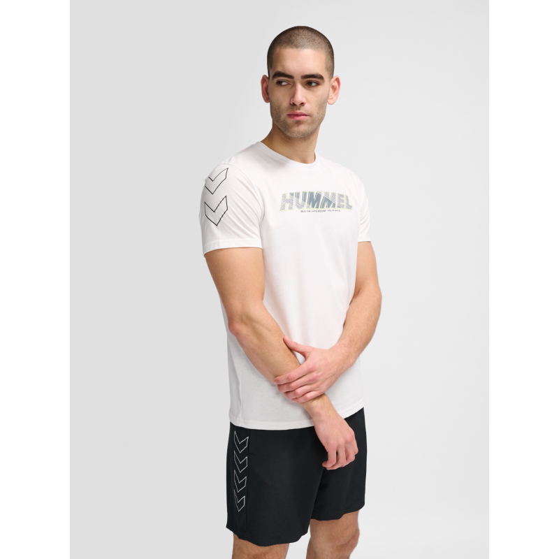 Hmlte Effort Cotton T-shirt White Tee-shirts Homme223842-9001