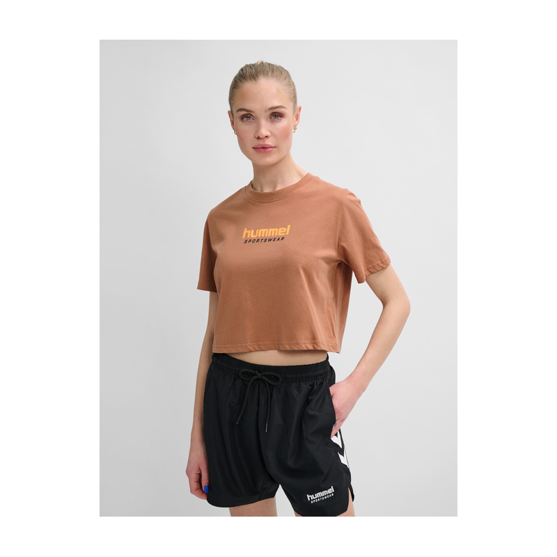 T-shirt Hmllgc Malu Cropped - Marron Tee-shirts et tops Femme223945-8143