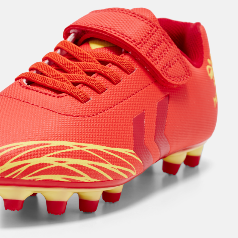 Chaussures de foot enfant Top Star F.G. Jr Haute - Rouge/Jaune Football216568-3787