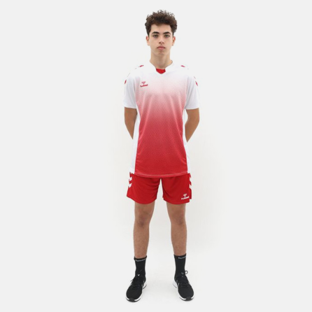 Tenue d'entraînement Hmlcorexk Ss Poly Jersey - Blanc/Rouge Tenue d'entrainement T211459-3062