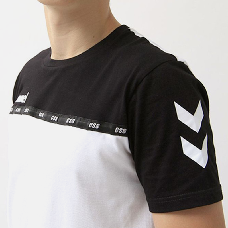 T-shirt css Teo - Blanc/Noir Textiles CSST91122 CSS-9001