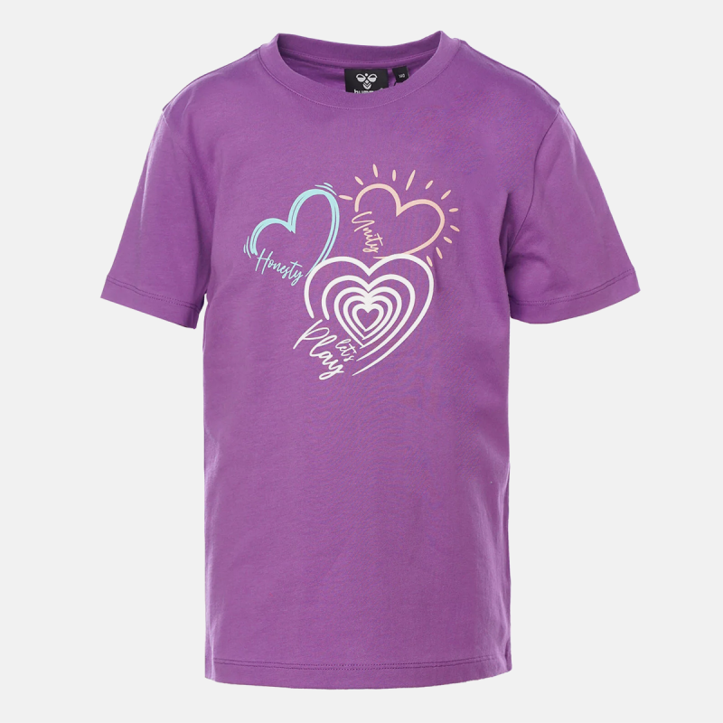 Hmlluna T-shirt S/s Dewberry - violet Tee-shirts Enfant911817-3639