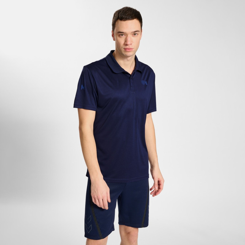 Polo Homme Hmlcourt S/s - Bleu Textiles219142-7026