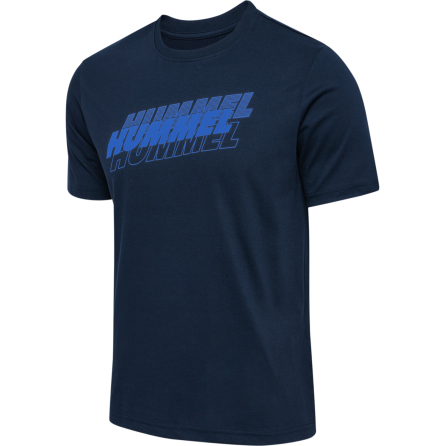 T-shirt homme Hmlgraphic Triple Logo Cot Tee - Bleu Tee-shirts Homme226213-7459