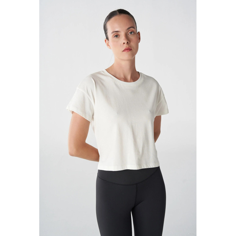 t-shirt court Hmlsandra Crop blanc Hummel911855-9003