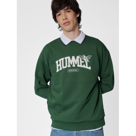 Sweat-shirt Loose Crewneck University - Gris/Vert Hoodies et Sweatshirts226134-6195