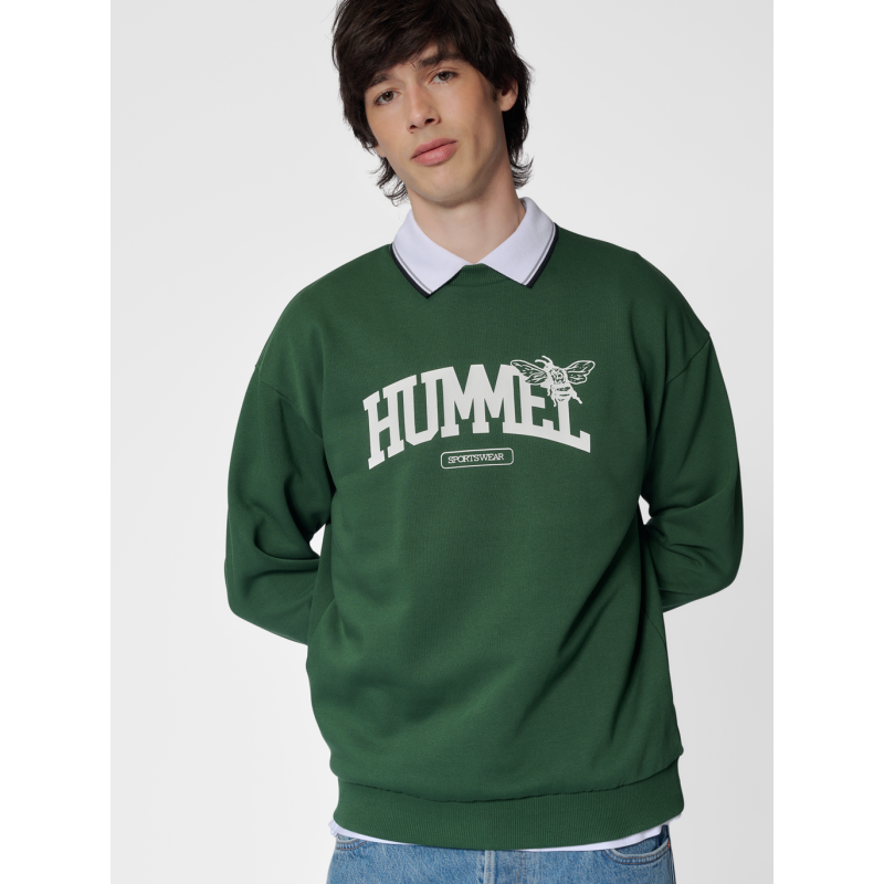 Sweat-shirt Loose Crewneck University - Gris/Vert Hoodies et Sweatshirts226134-6195